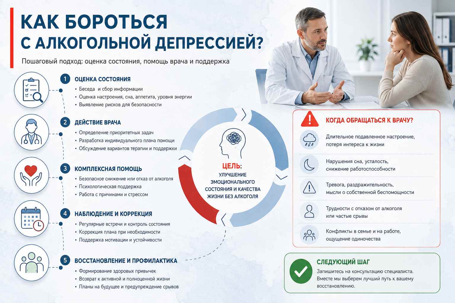 Инфографика объясняет, как бороться с алкогольной депрессией